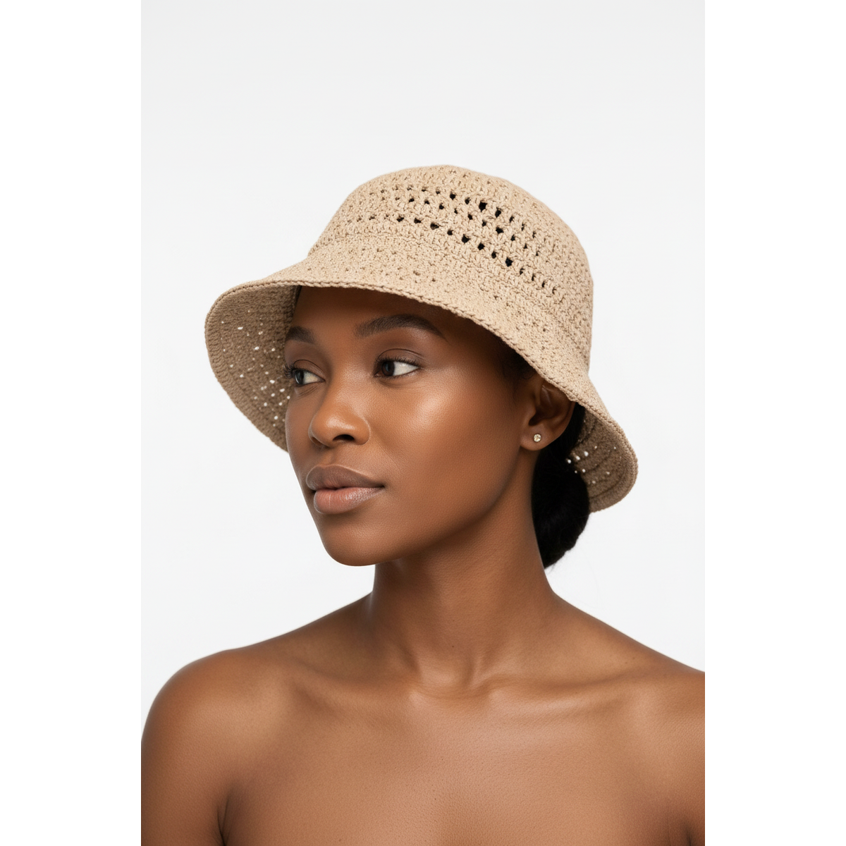 Crochet Knit Bucket Hat – Handcrafted Boho Summer Hat