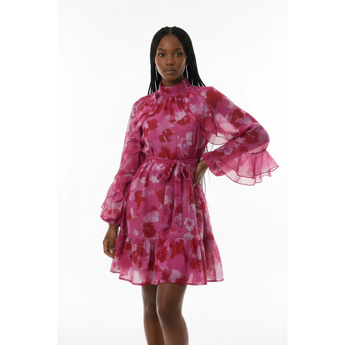 Ladies Floral Tiered Dress