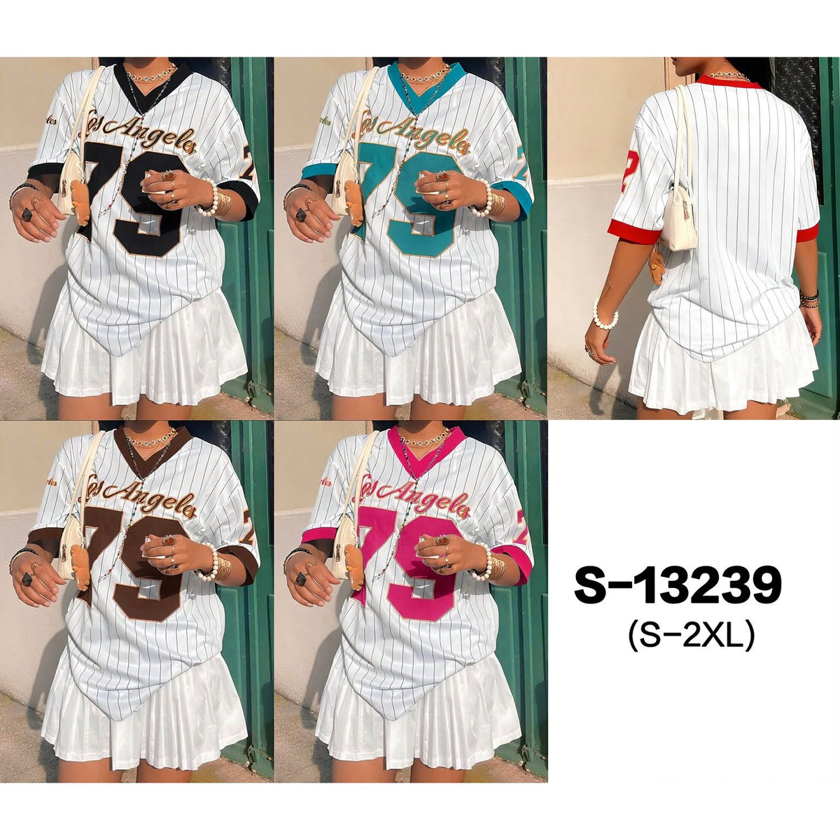 Striped Patchwork Graphic Tees T-Shirt