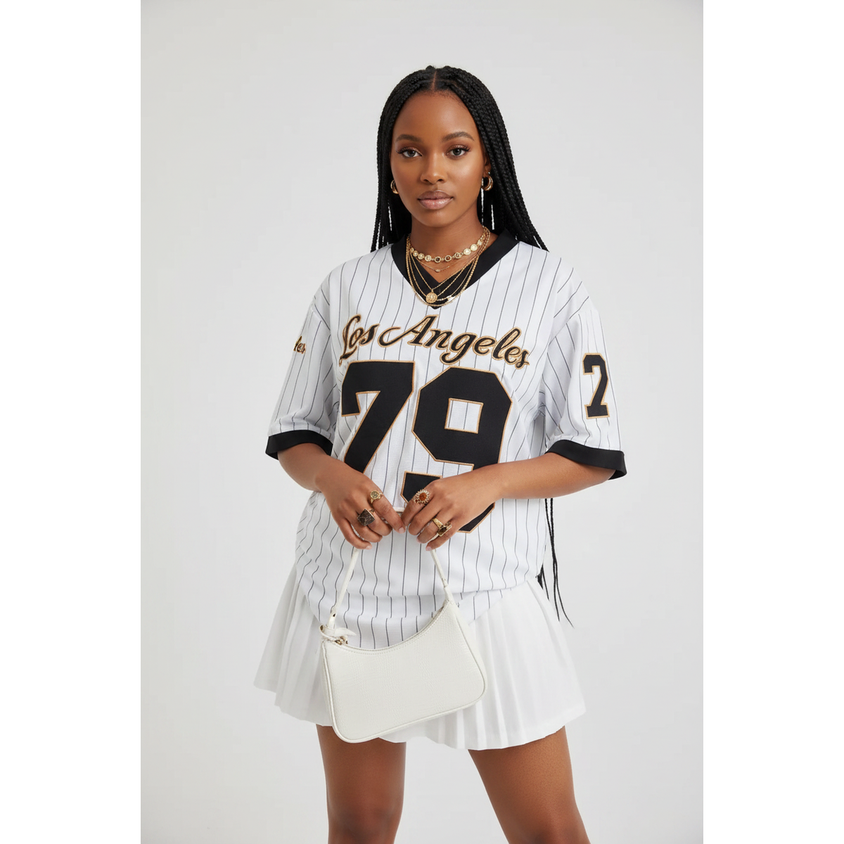 Striped Patchwork Graphic Tees T-Shirt 79