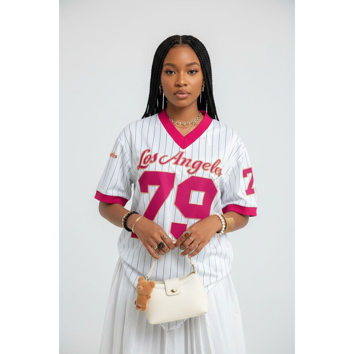 Striped Los Angeles 79 Oversized T-Shirt