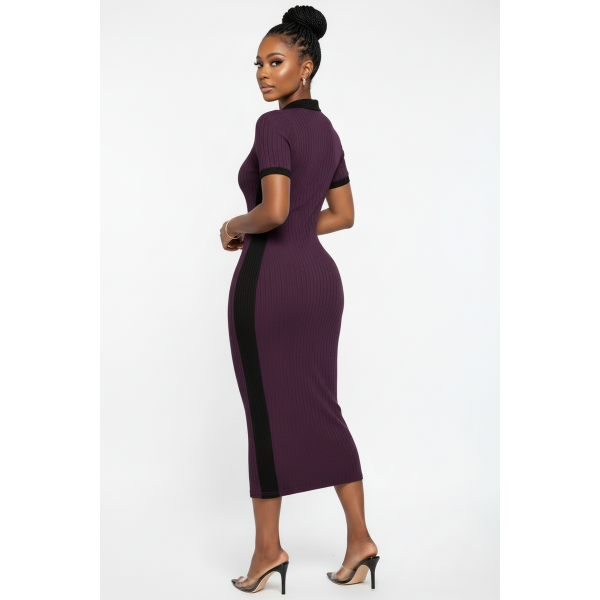 Women's Collar Neck Shirt Midi Dress – Relaxed Summer Style