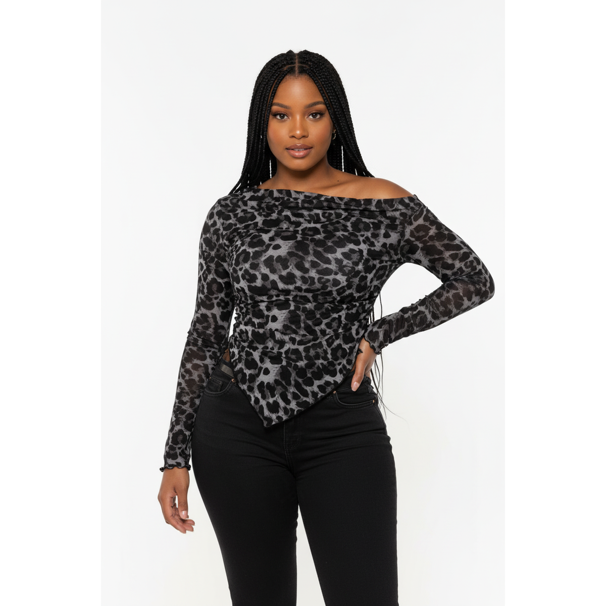 Off-Shoulder Leopard-Print Top | Women's Fashion Top