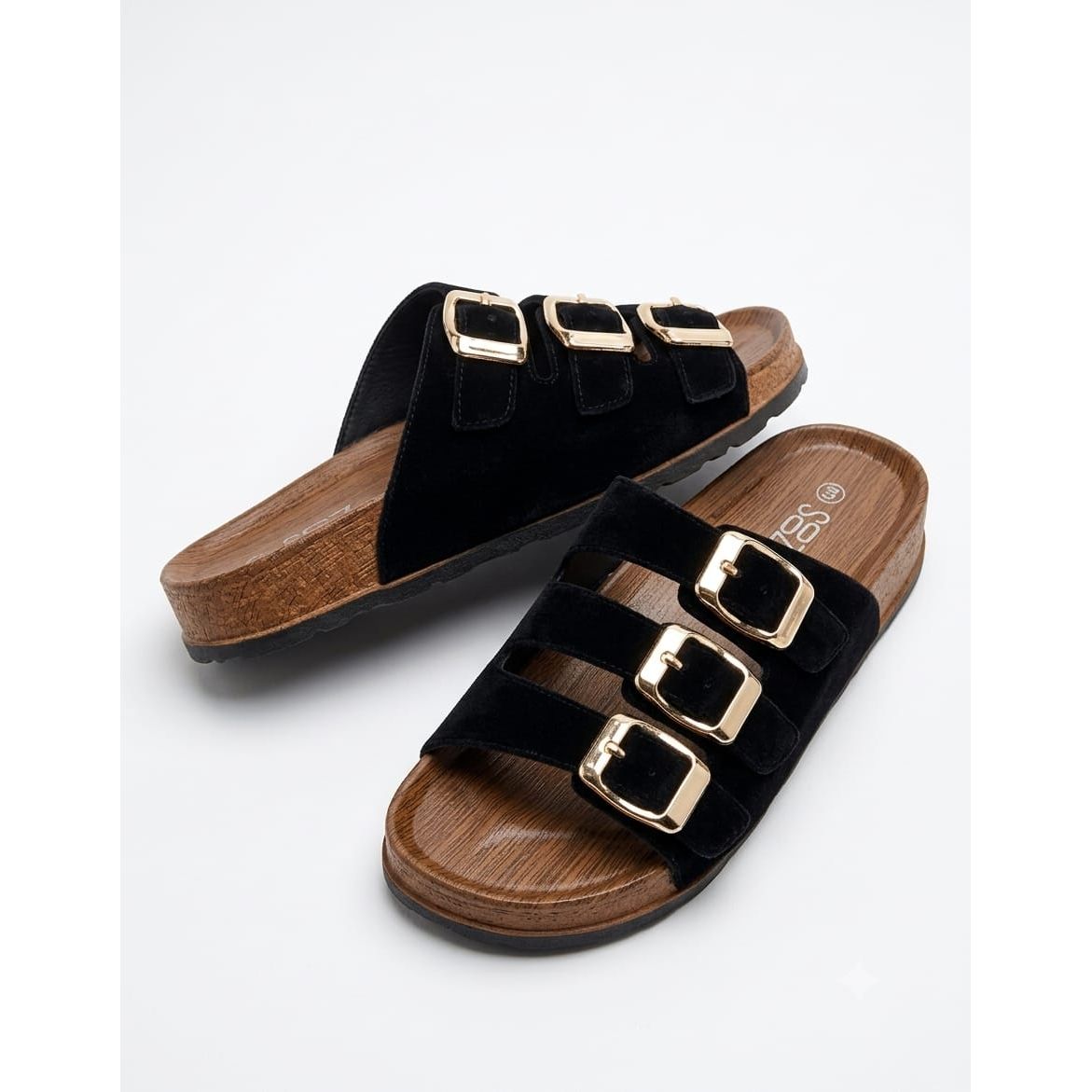 Suede Buckle Strap Elegant Platform Summer Sandals
