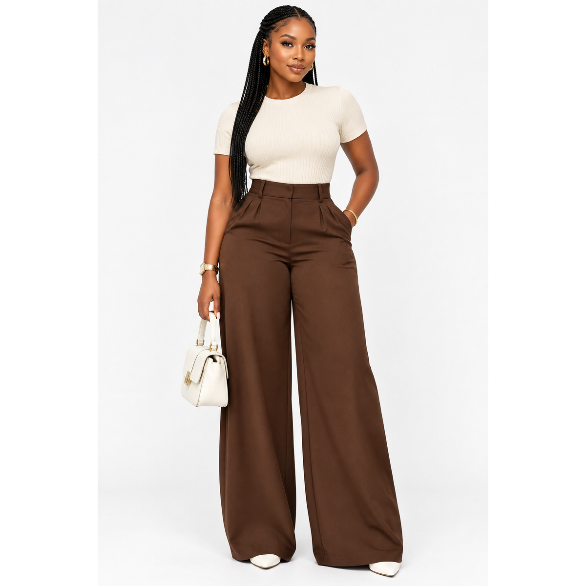 Women's Formal Straight-Leg Pocket Pants – Polished Workwear