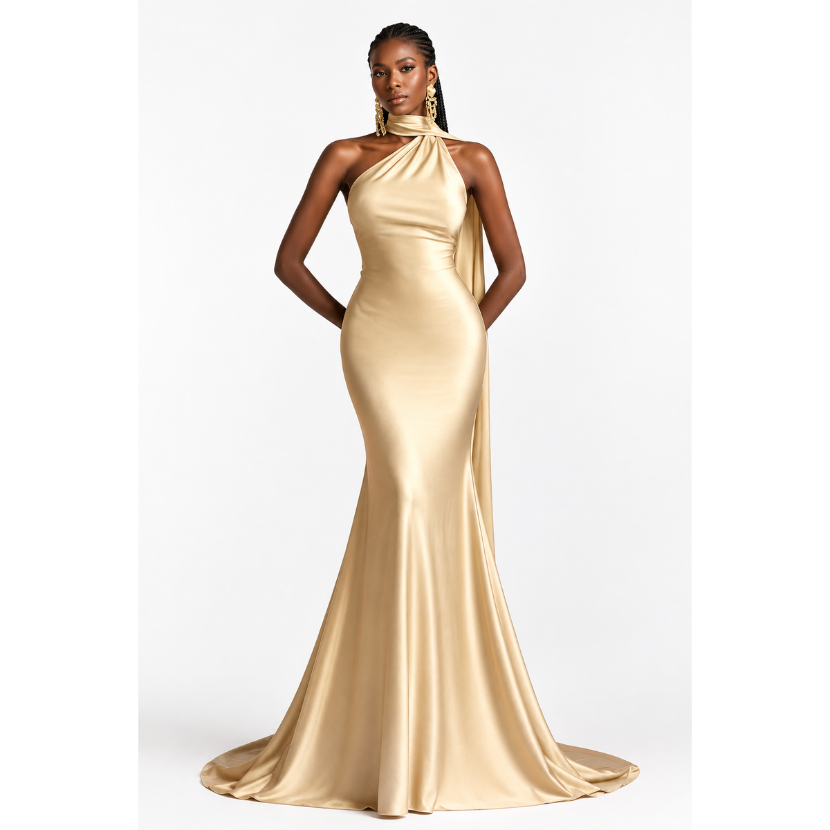 Women’s Luxury Formal Evening Gown – Elegant Tailored Maxi Dress