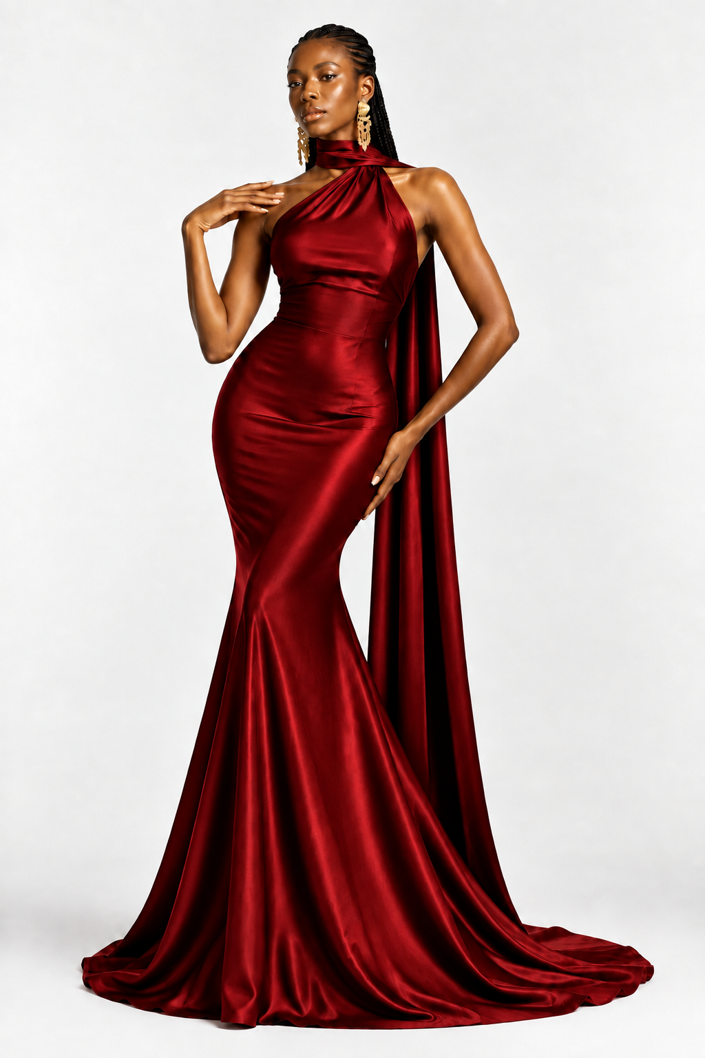 Women’s Luxury Formal Evening Gown – Elegant Tailored Maxi Dress