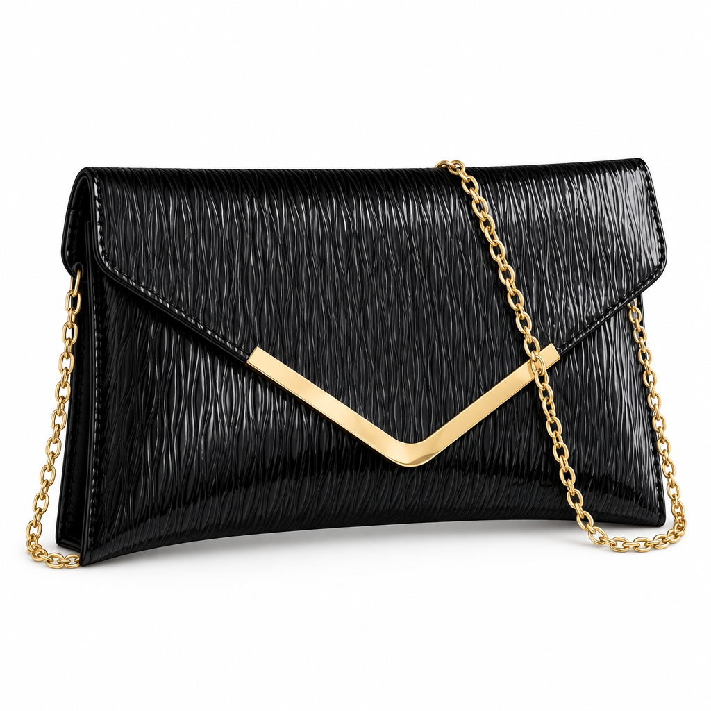 Metallic Envelope Clutch Bag – Women's Elegant Evening Clutch Handbag