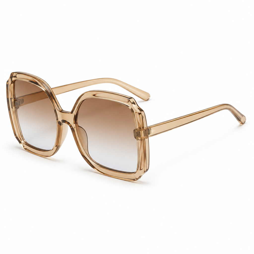 Oversized Square Fashion Sunglasses – Bold Geometric UV-Protective Frames