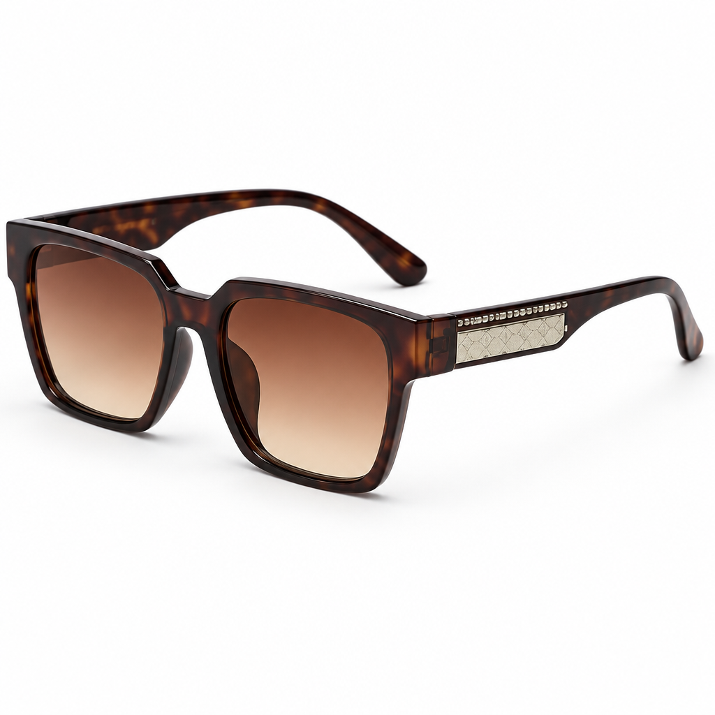 Oversized Square Sunglasses – Chunky Frame UV-Protective Fashion Sunglasses