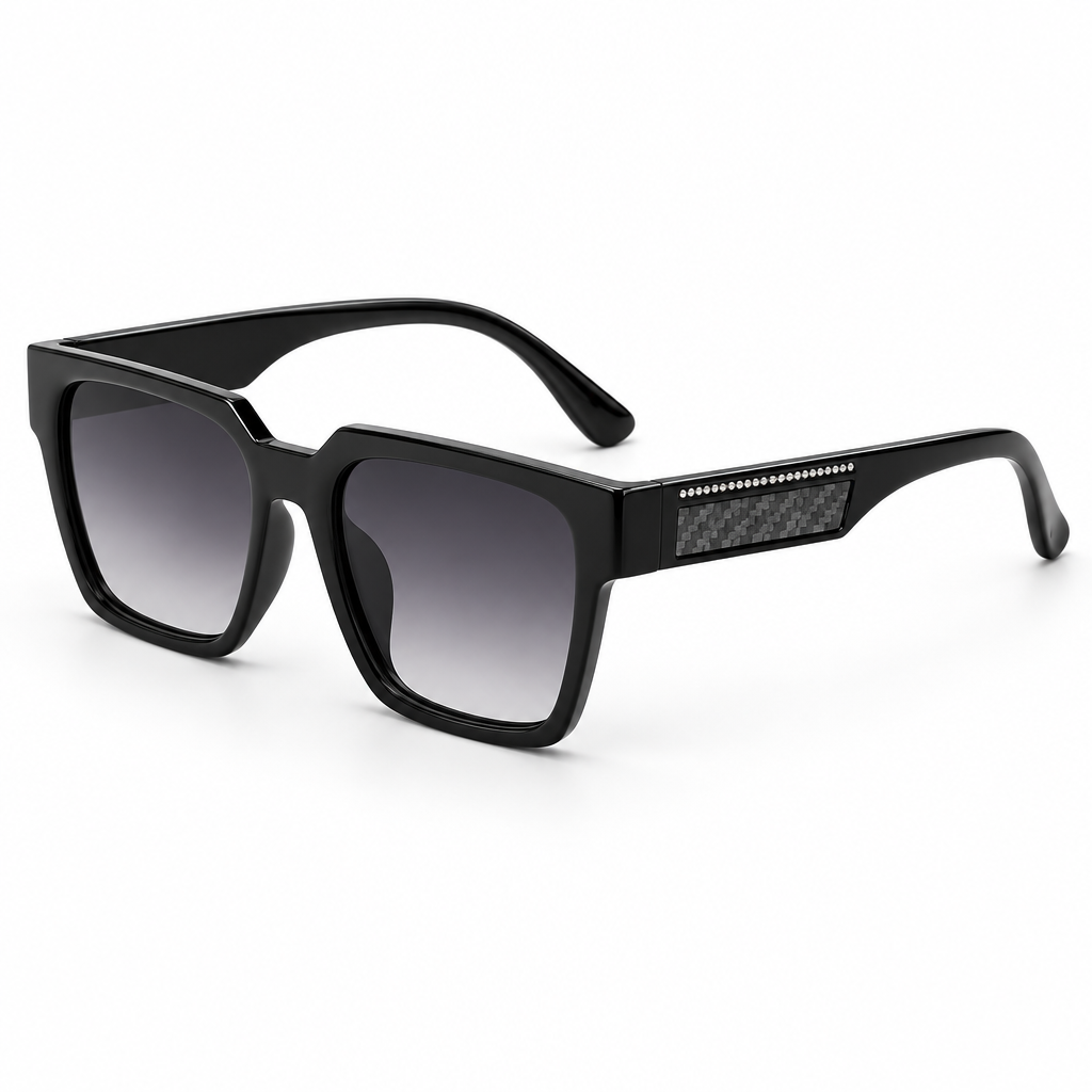 Oversized Square Sunglasses – Chunky Frame UV-Protective Fashion Sunglasses