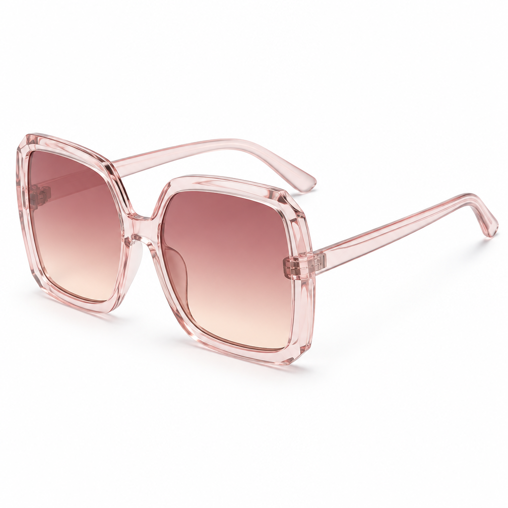 Oversized Square Fashion Sunglasses – Bold Geometric UV-Protective Frames