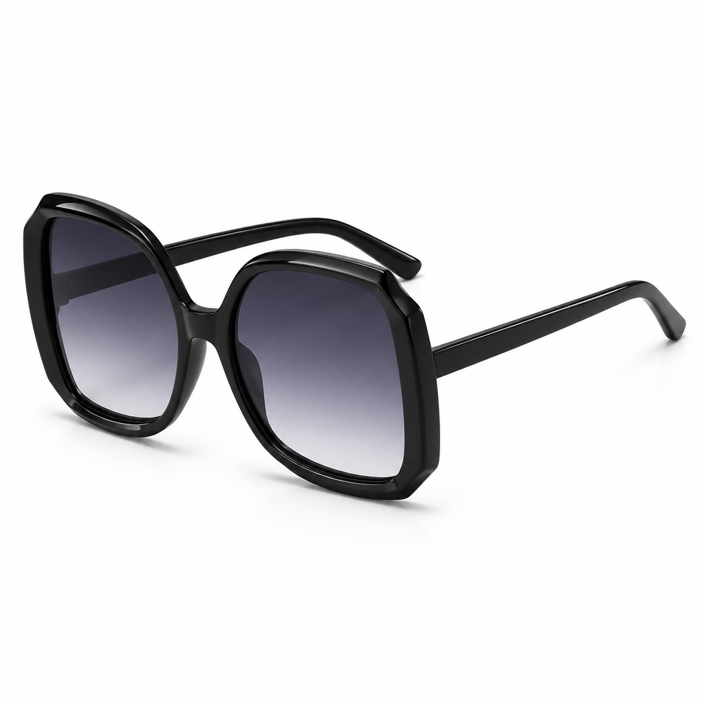 Oversized Square Fashion Sunglasses – Bold Geometric UV-Protective Frames