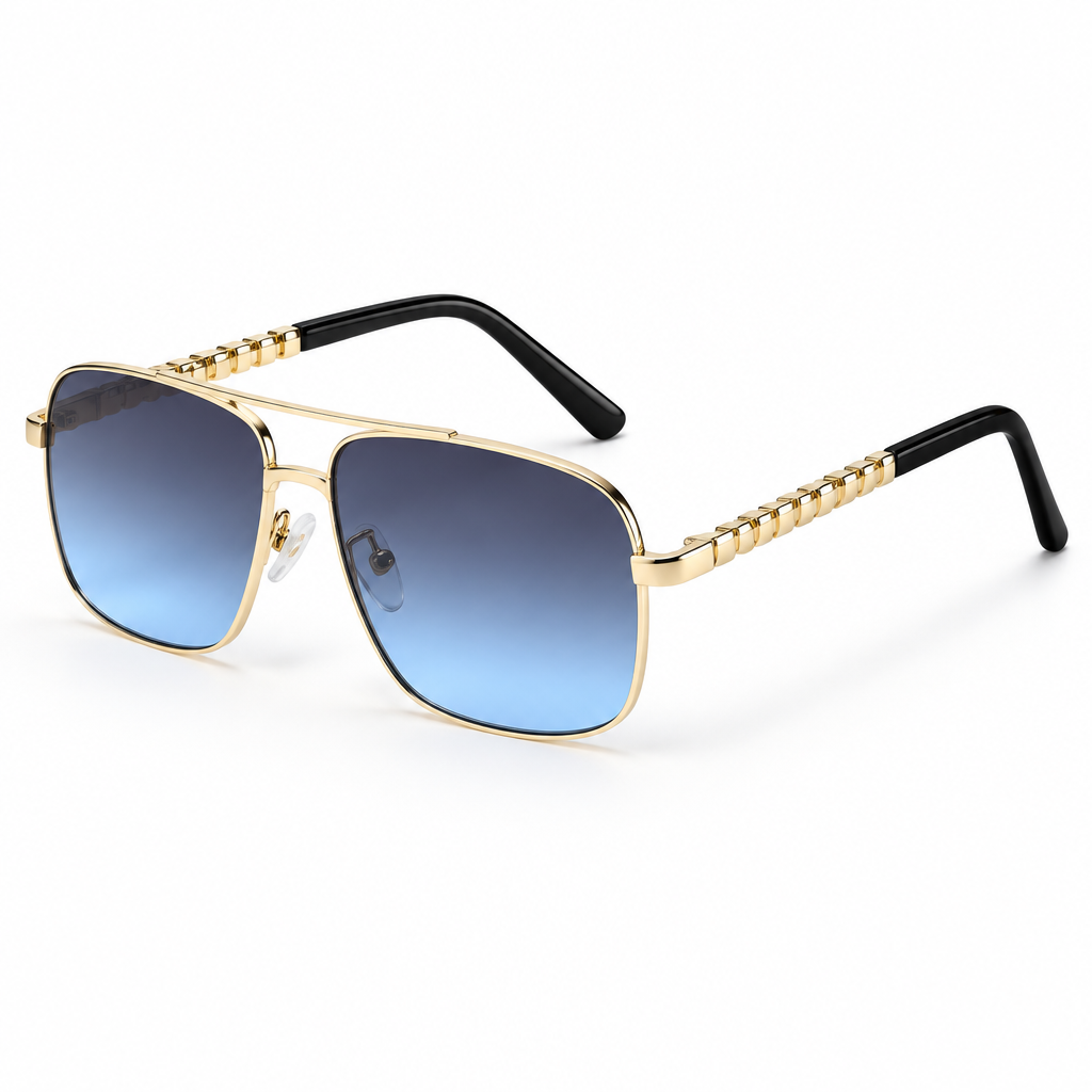 Gradient Lens Sunglasses – Gold & Tortoiseshell Fashion Frames