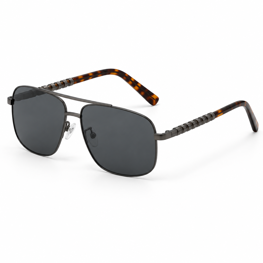 Gradient Lens Sunglasses – Gold & Tortoiseshell Fashion Frames