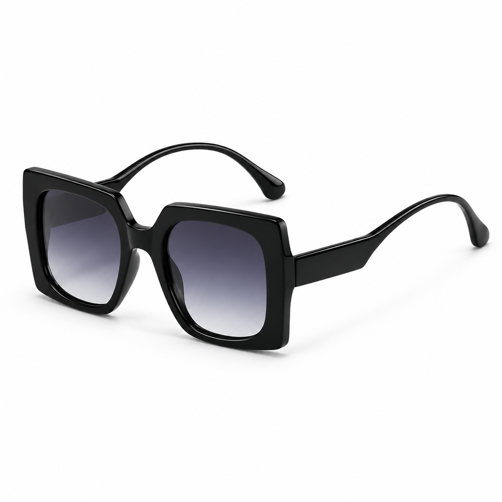 Oversized Square Sunglasses – Multicolour & Leopard Print