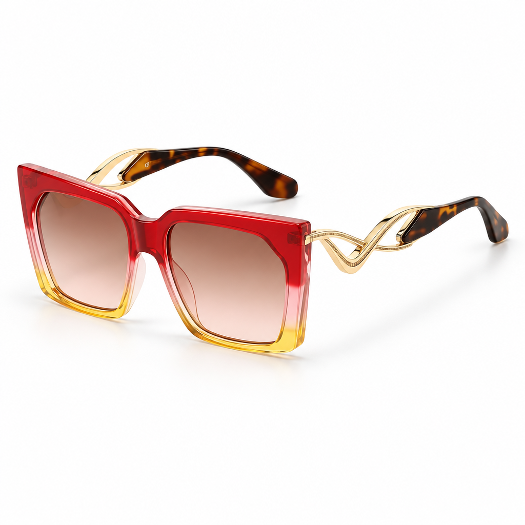 Square Full Frame Sunglasses – Bold Colourful UV-Protective Fashion Shades