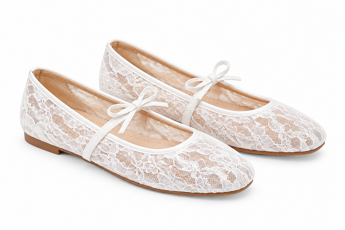 Elegant Bow Strap Square Toe Flat Shoes