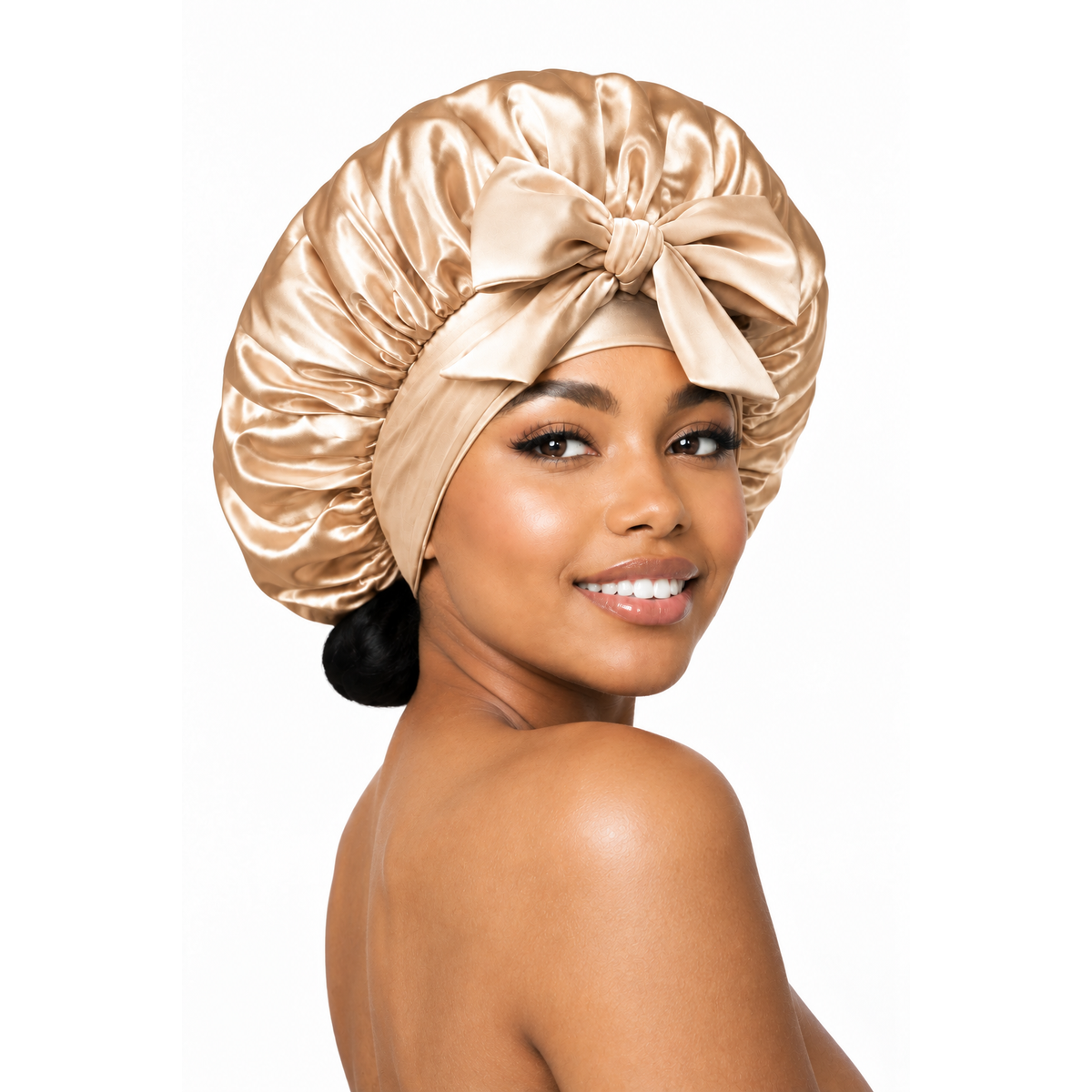 Satin Hair Bonnet – Anti-Frizz Sleep Bonnet for All Hair Types