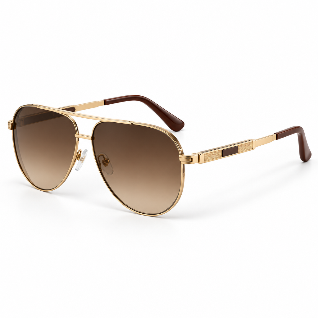 Gradient Lens Aviator Sunglasses – Classic Premium Metal Frames