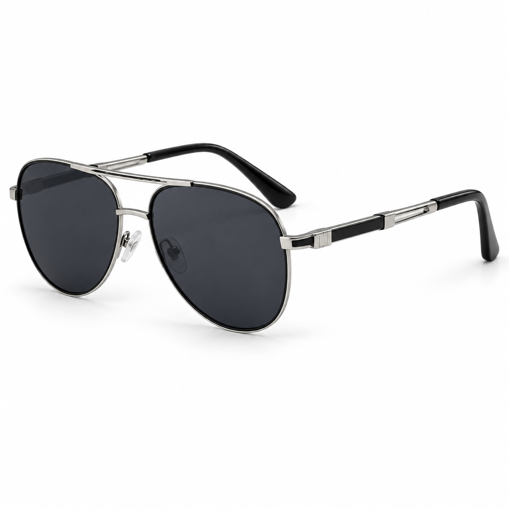Double Bridge Aviator Sunglasses – Lightweight Metal Pilot Frames