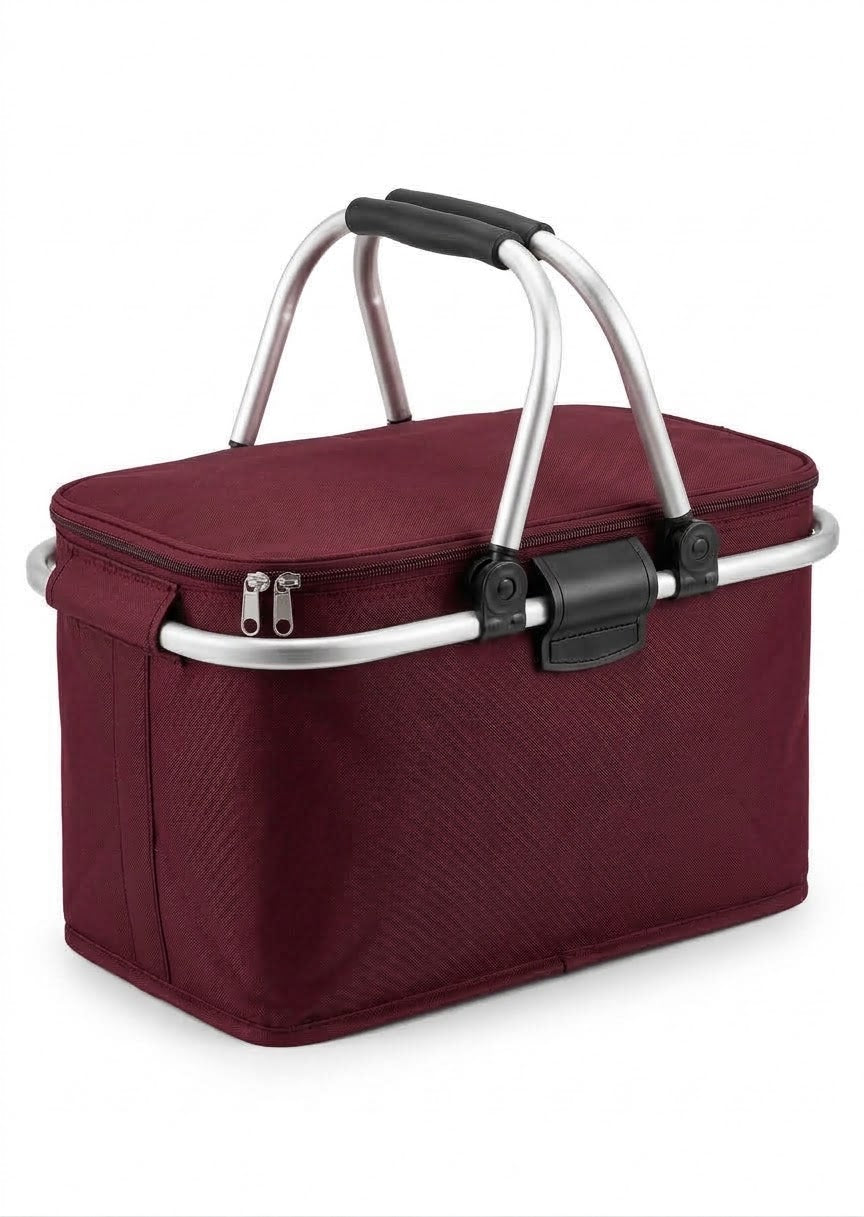 Foldable Insulated Picnic Basket Cooler Bag