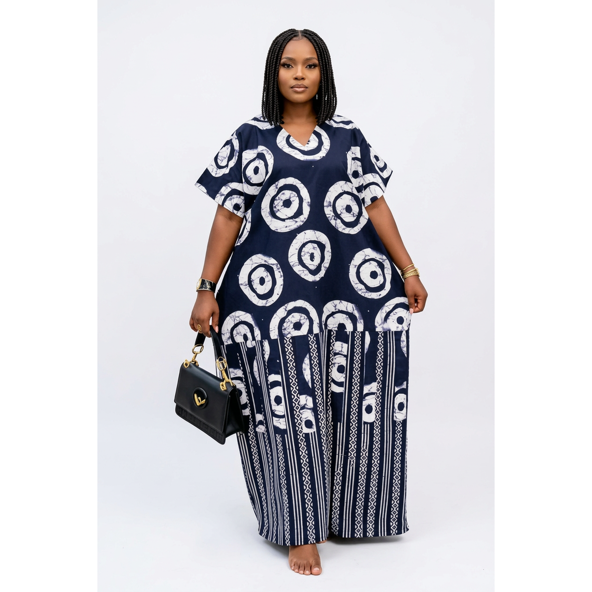 African Print Boubou Kaftan Maxi Dress