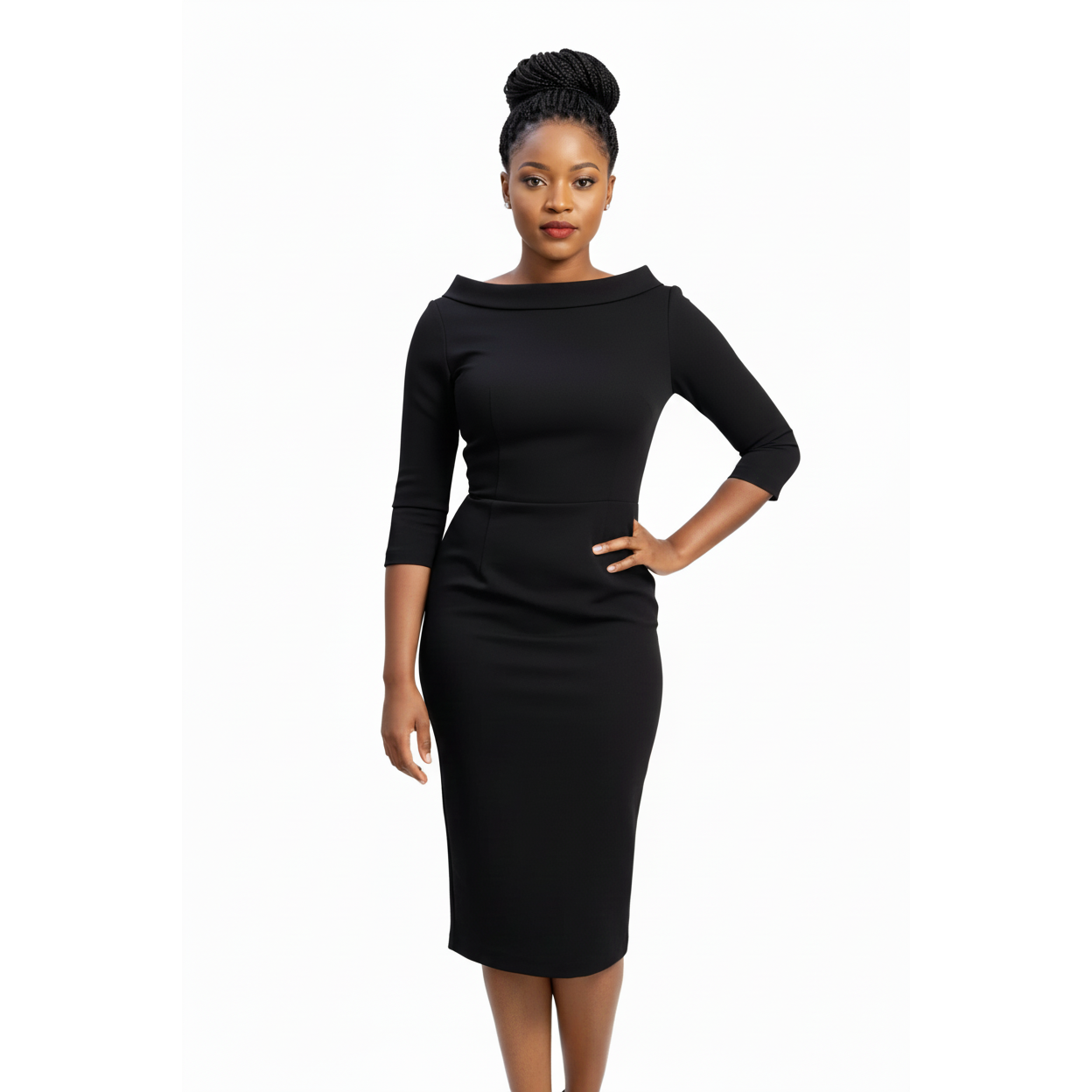 Three Quarter Sleeve bodycon dress