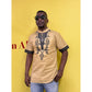 Mens African Vintage Embroidered T-Shirt