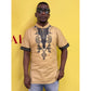 Mens African Vintage Embroidered T-Shirt