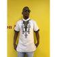 Mens African Vintage Embroidered T-Shirt