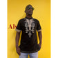 Mens African Vintage Embroidered T-Shirt