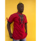 Mens African Vintage Embroidered T-Shirt