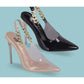 Stiletto Ankle Strap High Heels clear Peep Toe Tie Up Shoes.