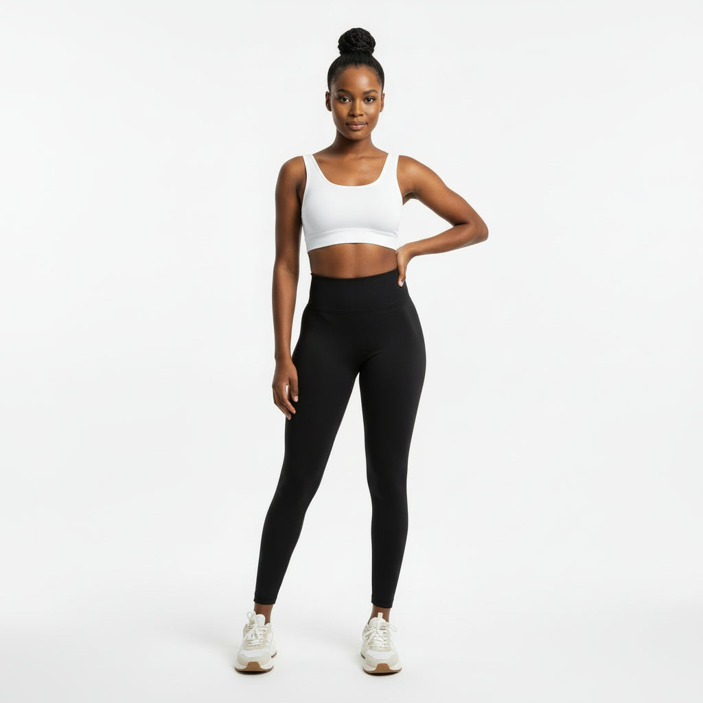 Butt Lift Gym Tights Ribbed Booty Butt Scrunch Leggings.