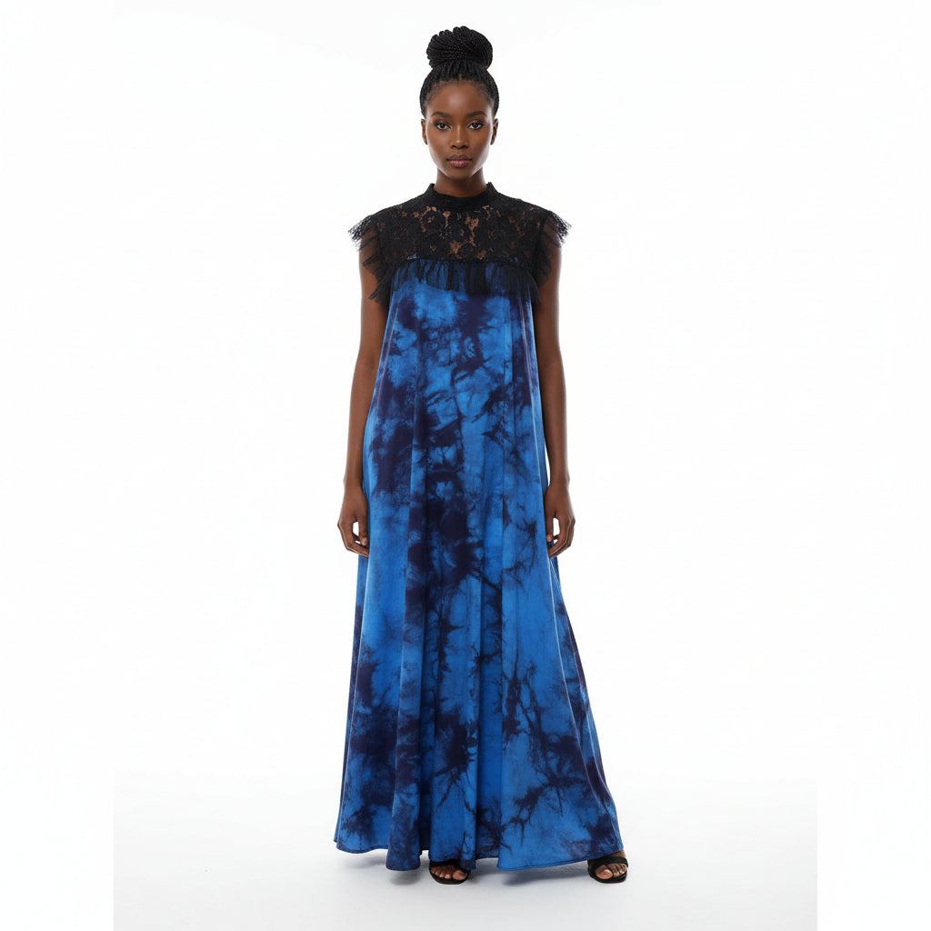 Floral Printed Sleeveless Maxi Dress.