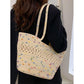 Woven Tote Bag Soft Rope Casual Handbag.