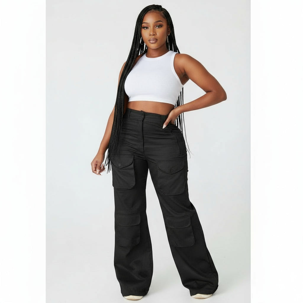 Multi-Pocket Workwear Pants.