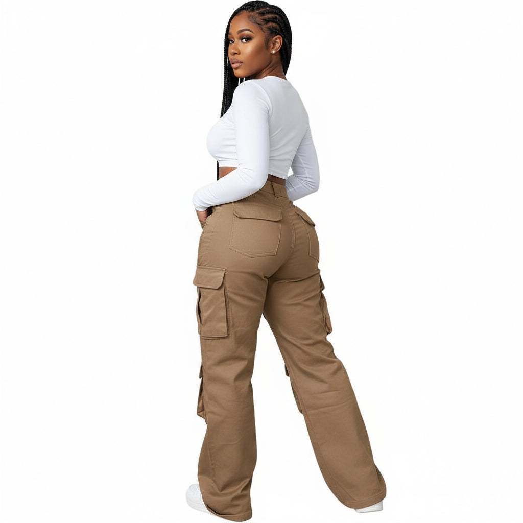 Multi-Pocket Workwear Pants.
