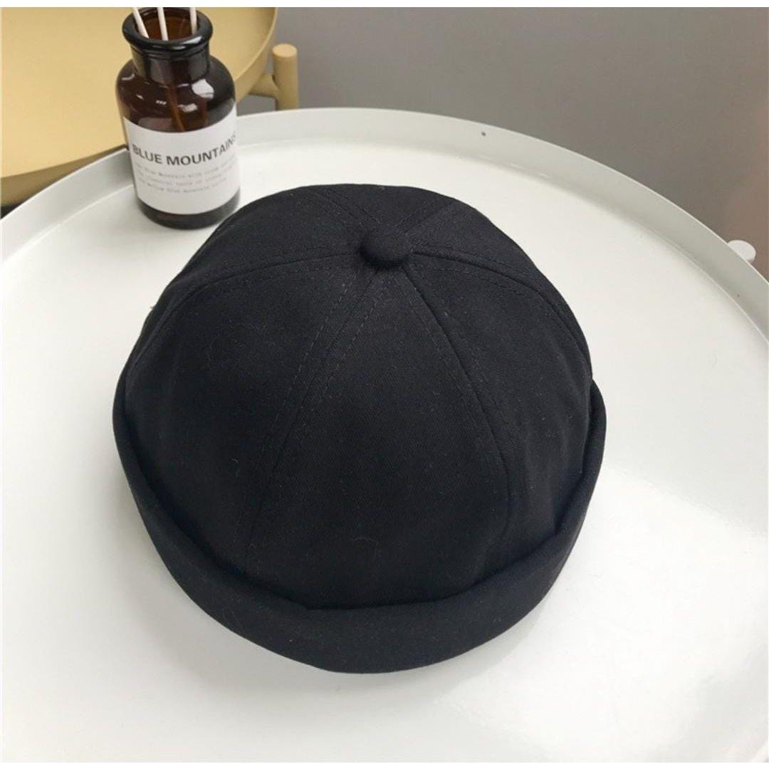 Unisex Solid Color Flat-Top Hat.