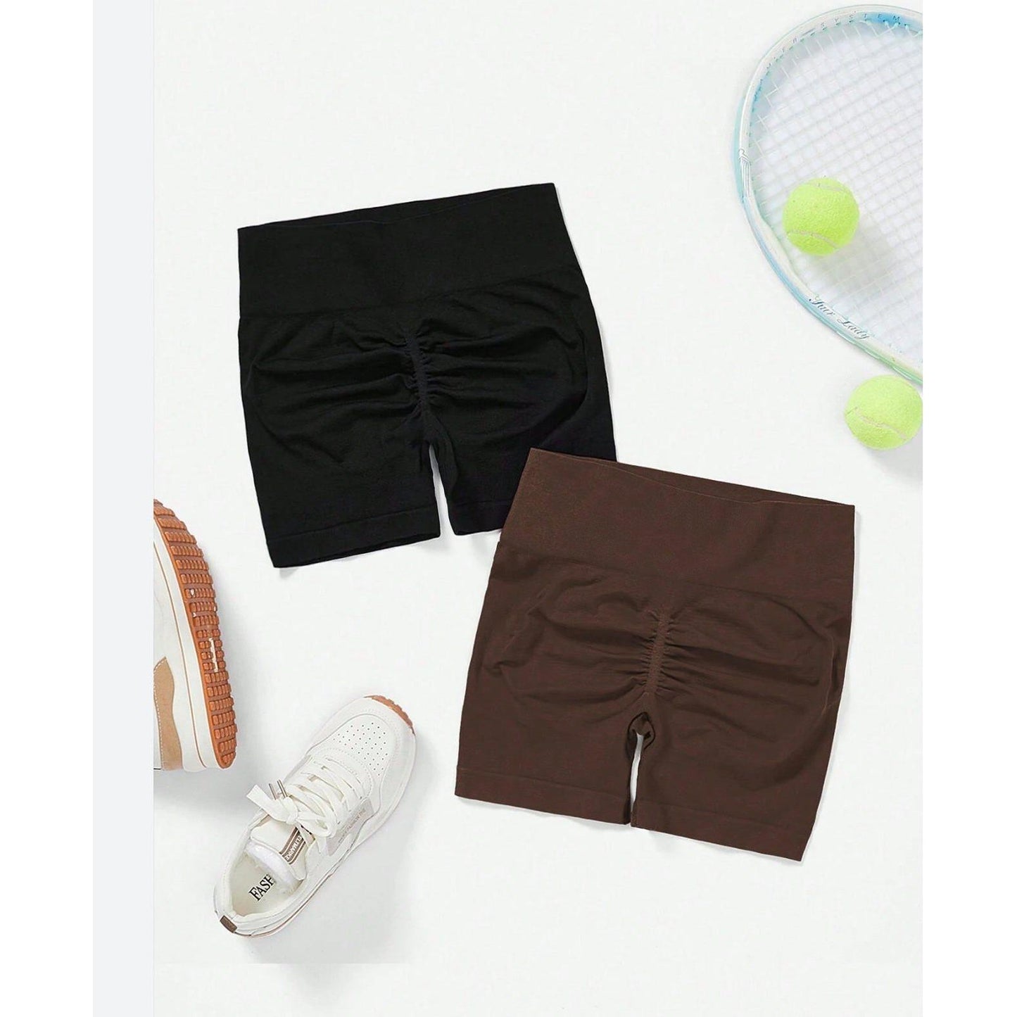Sport Studio Wide Waistband Legging Shorts.
