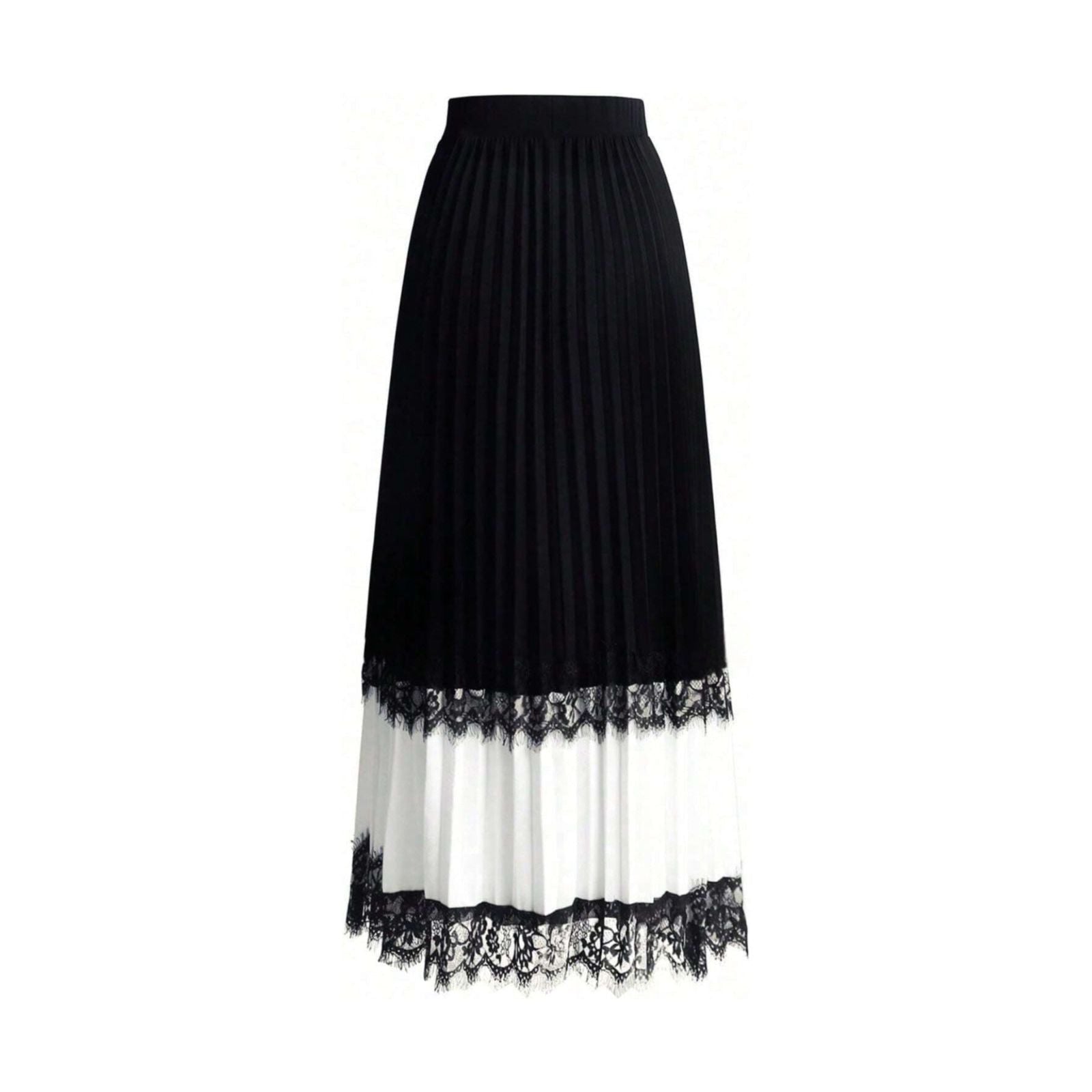 Summer Flowy Hem Pleated Skirt.