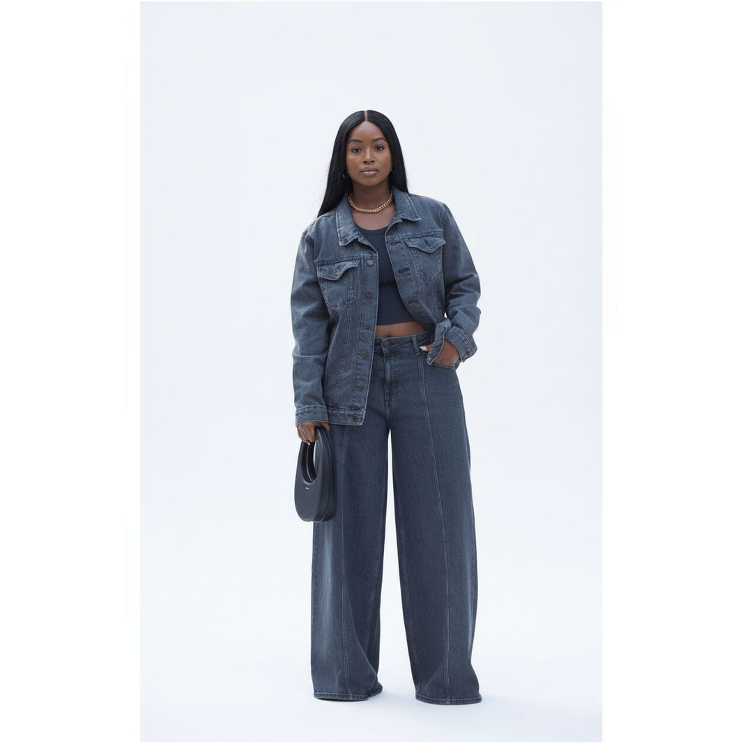 Cargo Crop Denim Vest and Pants set. main image 0