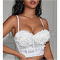 Flower Chest Pad Fishbone Bra.