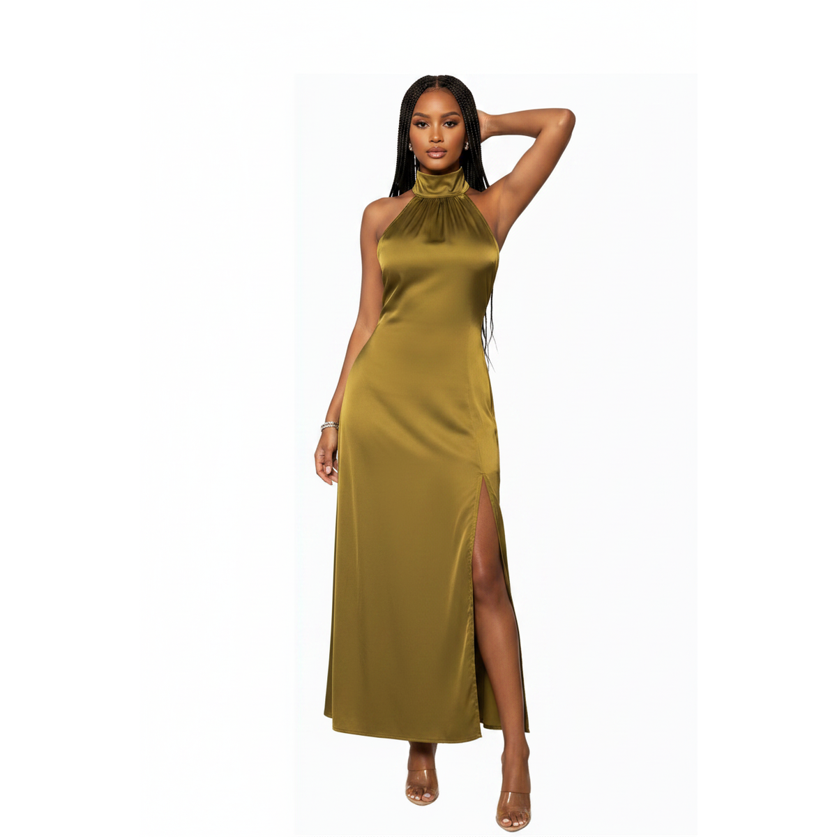 Halter Neck Sleeveless Backless Dress