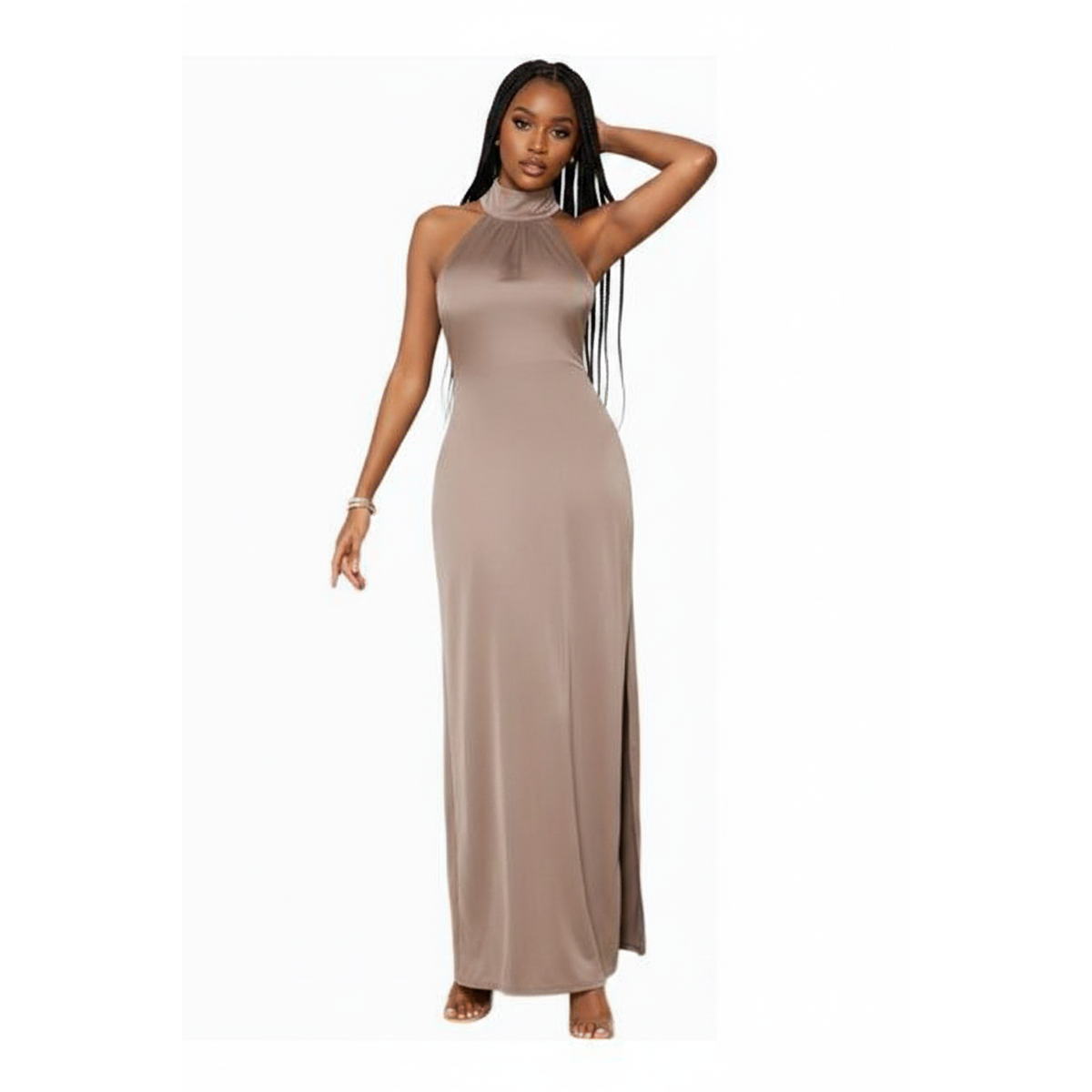 Halter Neck Sleeveless Backless Dress