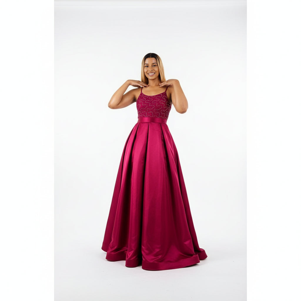 A-line Lace Appliques Evening Dress.