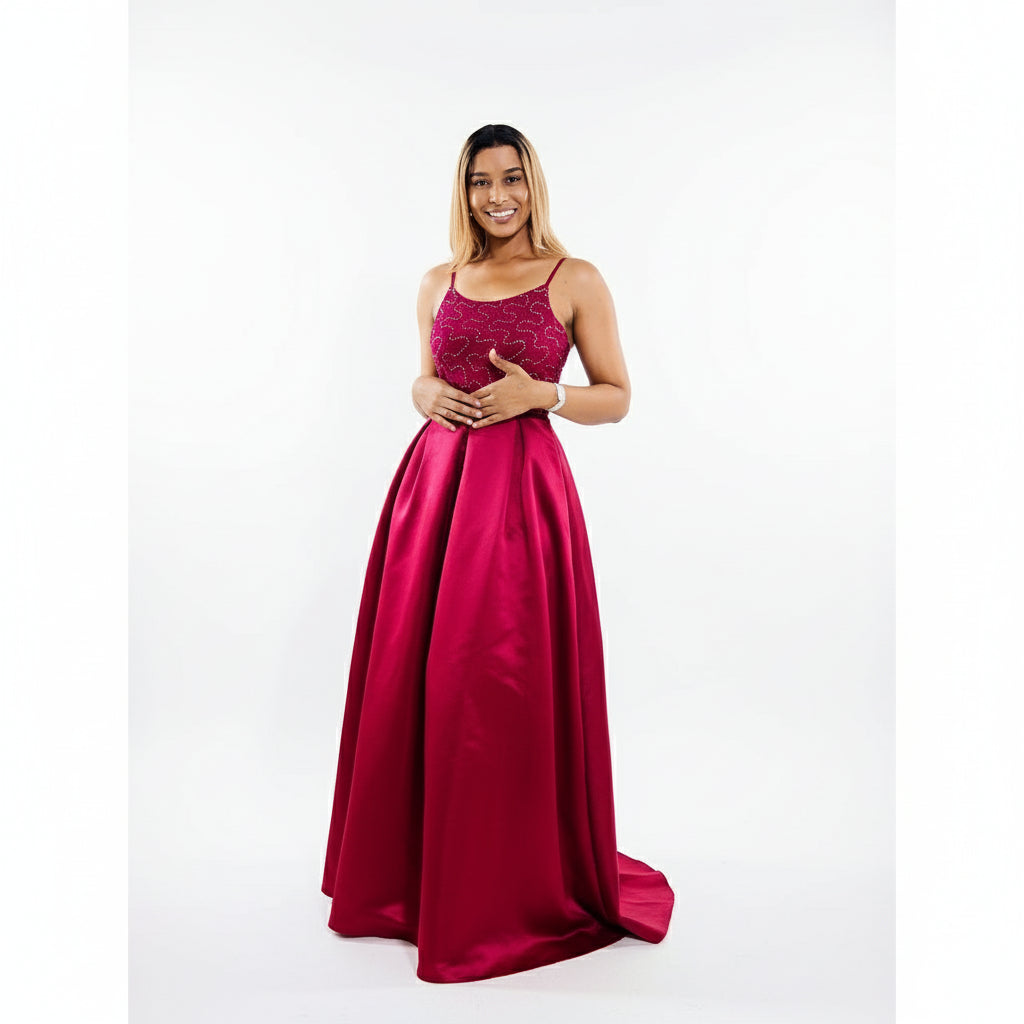 A-line Lace Appliques Evening Dress.