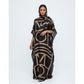 Printed kaftan abaya African Silk Maxi Dress.