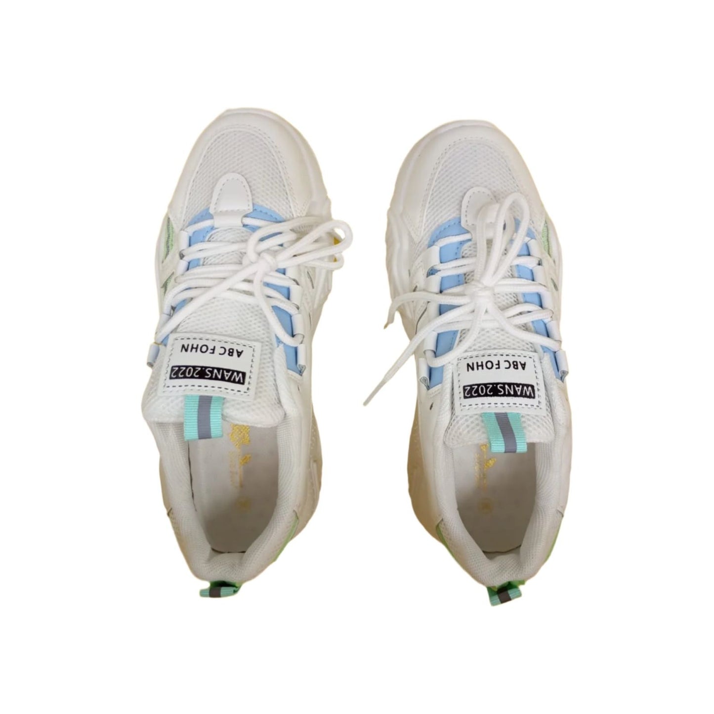 Holographic Detail Lace-up Front Chunky Sneakers